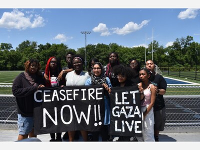 200 Bowie High students walk out, call for ceasefire