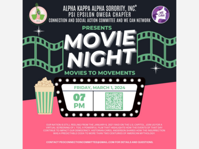 Alpha Kappa Alpha Sorority, Inc. Psi Epsilon Omega Chapter Presents Virtual Screening of  I, Too 