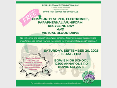 Community Shred, Electronics, Paraphernalia/Uniforms Recycling Day & Virtual Blood Drive