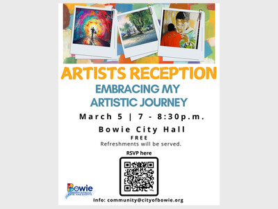 Artists Reception, Embracing My Artistic Journey - City of Bowie
