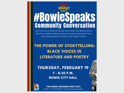#BowieSpeaks - The Power of Storytelling: Black Voices in Literature and Poetry - City of Bowie