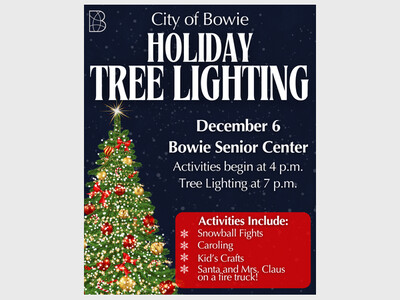 Holiday Tree Lighting Ceremony - City of Bowie