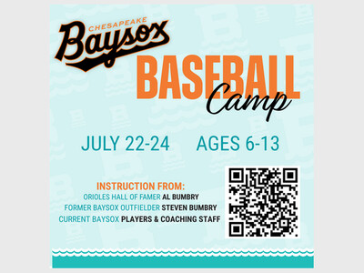 Chesapeake Baysox Youth Baseball Camp