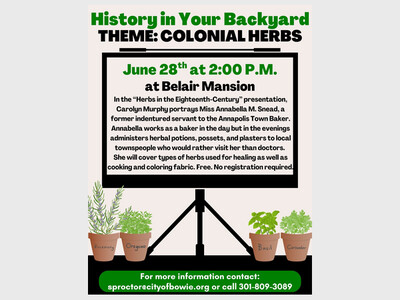 History in Your Backyard: Colonial Herbs